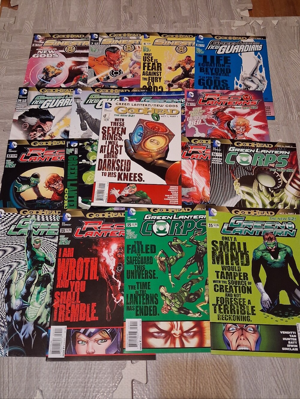Green Lantern Godhead New Gods crossover epic complete set of 18 comic books. In